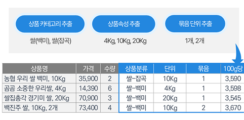 텍스트 데이터로부터 필요 정보 추출